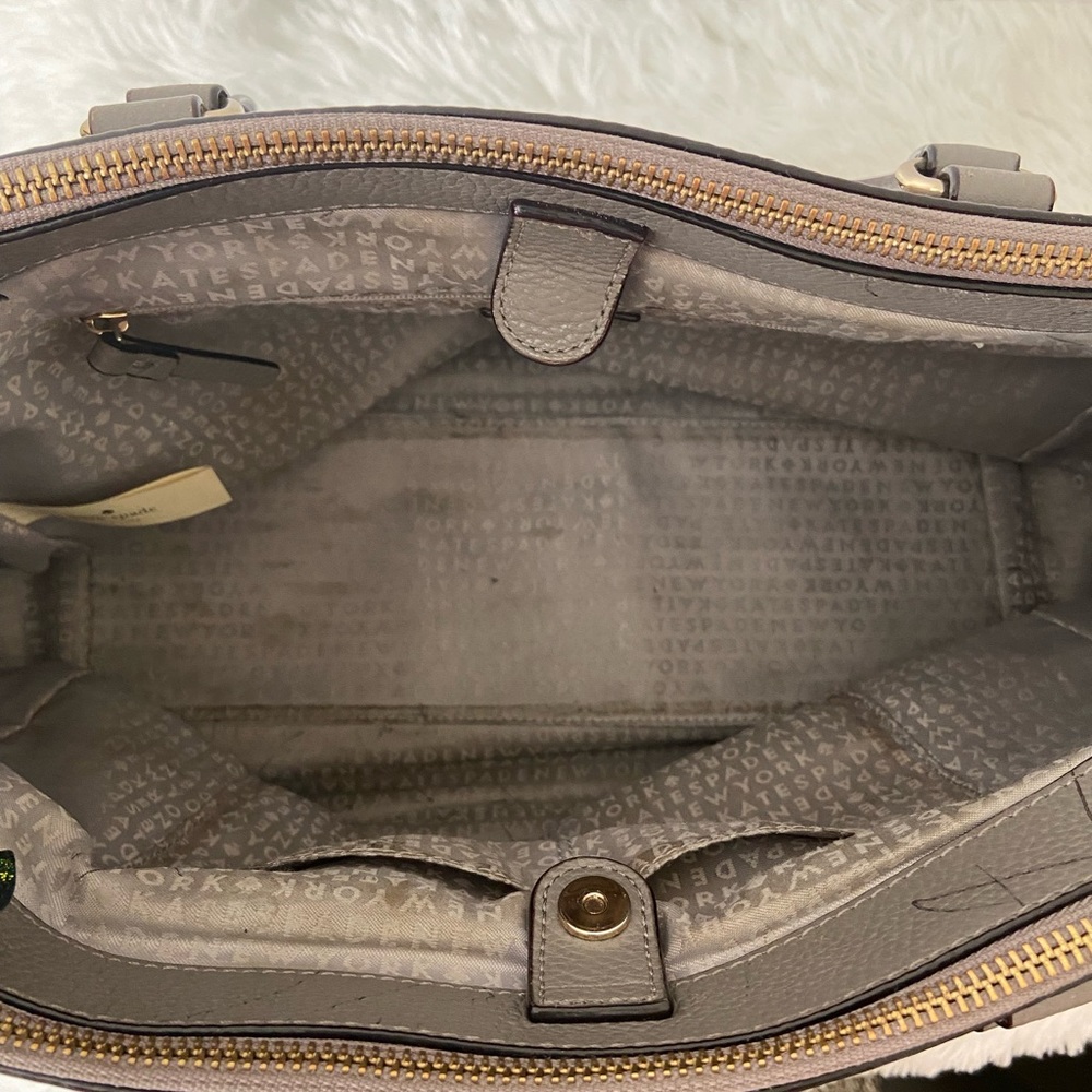 SOLD - KATE SPADE MULBERRY STREET LEIGHANN SATCHEL WITH SHOULDER STRAP - GRAY - Picture 2 of 13